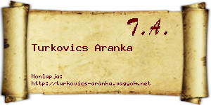 Turkovics Aranka névjegykártya