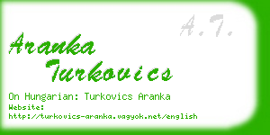 aranka turkovics business card
